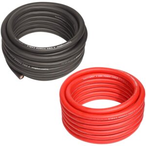 25ft Black and 25ft Red 4 Gauge PowerGround Wire