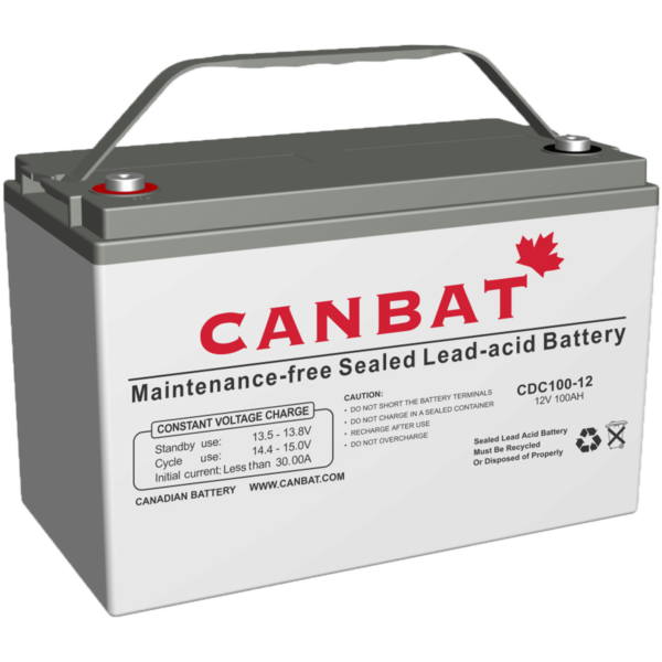 CANBAT - 12V 100AH Deep Cycle Battery (AGM) CDC100-12