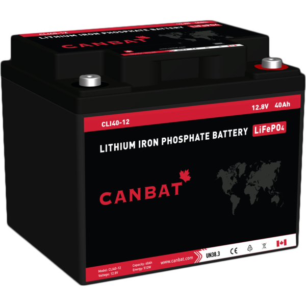 CANBAT - 12V 40Ah Lithium Battery (LifePO4) CLI40-12