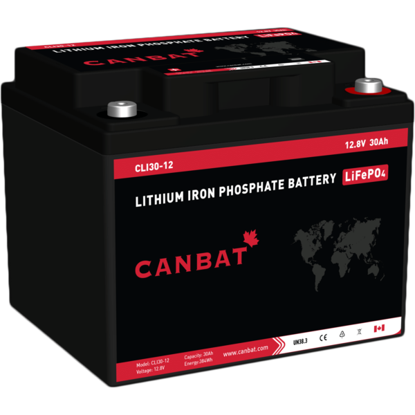 CANBAT - 12V 30Ah Lithium Battery (LifePO4) CLI30-12
