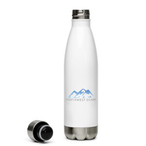 stainless steel water bottle white 17oz front 64e78dce7fe74