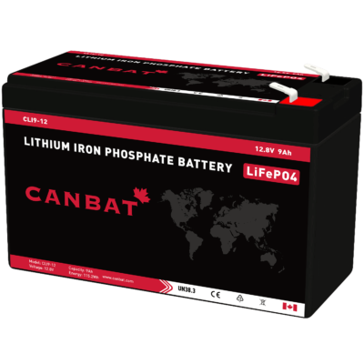 CANBAT -12V 9Ah Lithium Battery