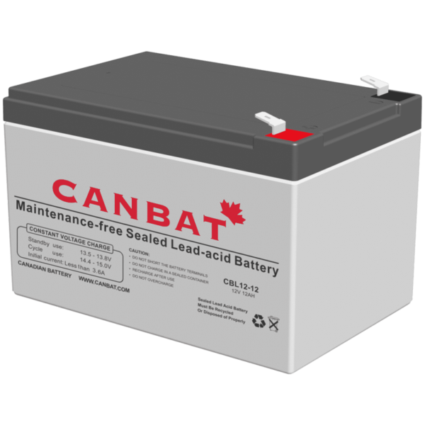 CANBAT - 12V 12AH SLA Battery CBL12-12