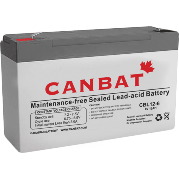 CANBAT - 6V 12AH SLA Battery CBL12-6