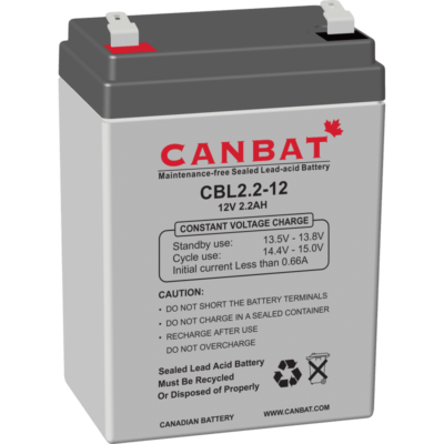 CANBAT - 12V 2.2AH SLA Battery