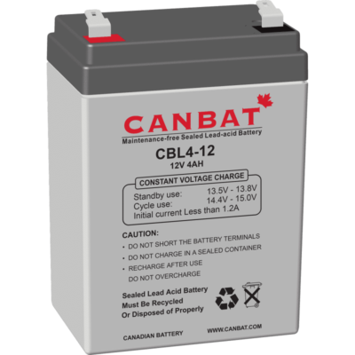 CANBAT - 12V 4AH SLA Battery