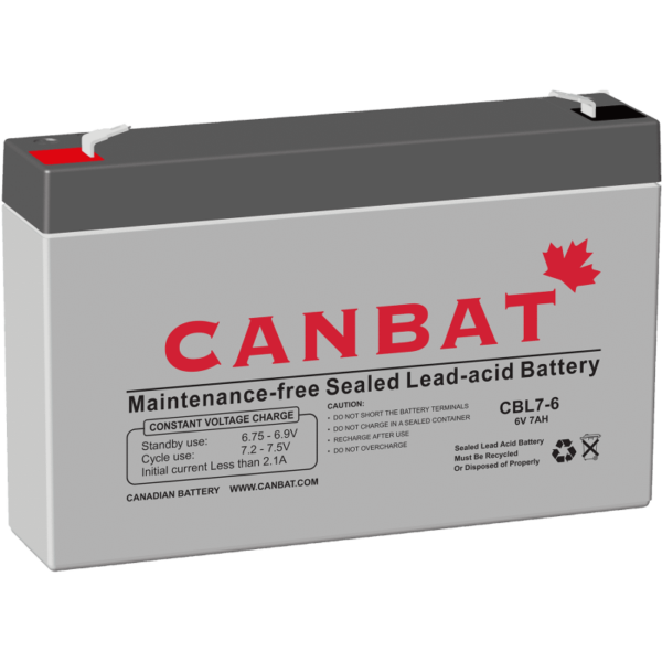 CANBAT - 6V 7AH SLA Battery CBL7-6