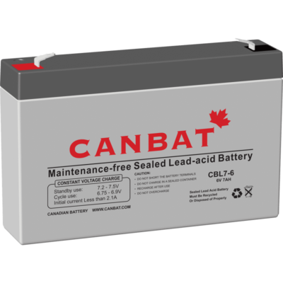 CANBAT - 6V 7.2AH SLA Battery