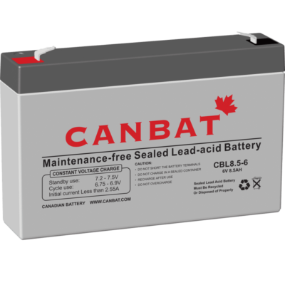 CANBAT - 6V 8.5AH SLA Battery
