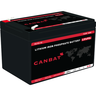 CANBAT - 12V 12Ah Lithium Battery (LifePO4)