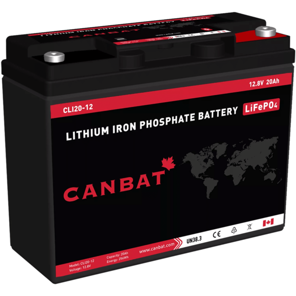 CANBAT - 12V 20Ah Lithium Battery (LifePO4) CLI20-12