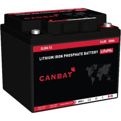 CANBAT - 12V 50Ah Lithium Battery (LifePO4)