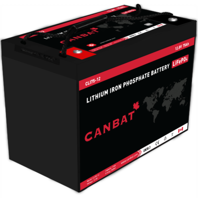 CANBAT - 12V 75Ah Lithium Battery (LifePO4)
