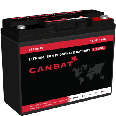 CANBAT - 12V 18Ah Lithium Battery (LifePO4)