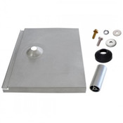 IronRidge - Tile Replacement, Flat Tile, 3-1/4" Post, Mill (Priced as each) - QMTR-F325-A-12